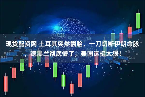现货配资网 土耳其突然翻脸，一刀切断伊朗命脉，德黑兰彻底懵了，美国这招太狠！